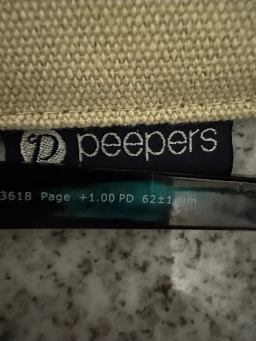 Peepers Teal Black Reading Glasses - Classic Rectangular Frame +1.00